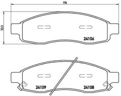 BREMBO P 58 001 — Plăcuțe de frână disc