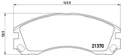 BREMBO P 61 089 — Колодки тормозные дисковые