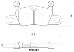 BREMBO P 65 044 — Plăcuțe de frână disc