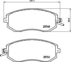 BREMBO P 78 027 — Колодки тормозные дисковые