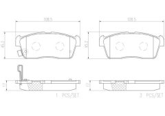 BREMBO P79020N — Plăcuțe de frână disc