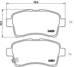 BREMBO P 79 021 — Plăcuțe de frână disc