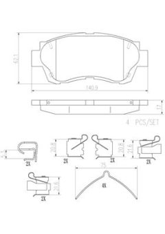 BREMBO P83027N — Колодки тормозные дисковые