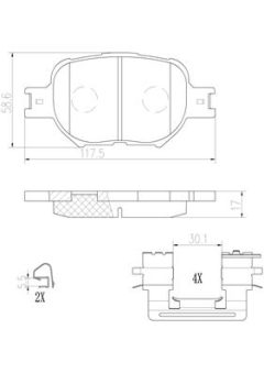 BREMBO P83054N — Plăcuțe de frână disc