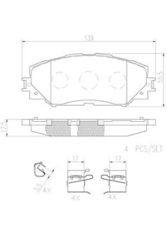 BREMBO P83082N — Колодки тормозные дисковые