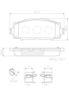 BREMBO P83086N — Plăcuțe de frână disc