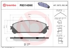 BREMBO P83145NX — Колодки тормозные дисковые