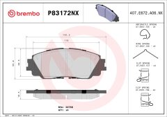 BREMBO P83172NX — Plăcuțe de frână disc