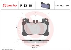 BREMBO P 83 181 — Колодки тормозные дисковые
