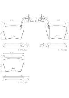 BREMBO P85078N — Колодки тормозные дисковые