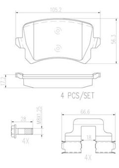 BREMBO P85109N — Колодки тормозные дисковые