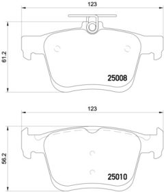 BREMBO P 85 125 — Plăcuțe de frână disc