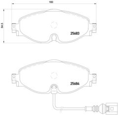 BREMBO P 85 126 — Plăcuțe de frână disc