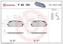 BREMBO P 85 165 — Колодки тормозные дисковые