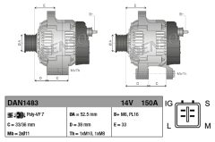DENSO DAN1483 — Alternator