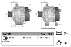 DENSO DAN619 — Генератор