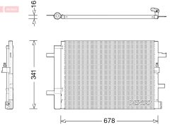 DENSO DCN02026 — Радиатор кондиционера