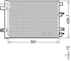 DENSO DCN17063 — Радиатор кондиционера