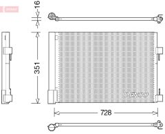 DENSO DCN23032 — Radiator aer condiționat