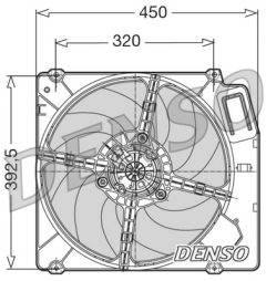 DENSO DER09028 — Вентилятор радиатора