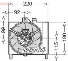 DENSO DER16003 — Ventilator radiator motor