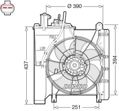 DENSO DER21023 — Ventilator radiator motor