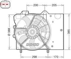 DENSO DER21024 — Вентилятор радиатора