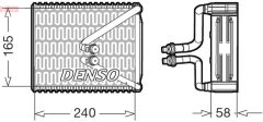 DENSO DEV09080 — Evaporator aer condiționat