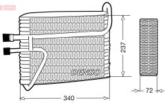 DENSO DEV33001 — Evaporator aer condiționat