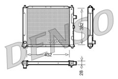 DENSO DRM24013 — Radiator răcire motor
