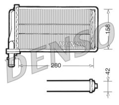 DENSO DRR01001 — Радиатор печки