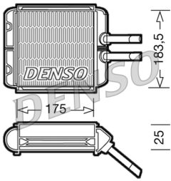 DENSO DRR08001 — Радиатор печки