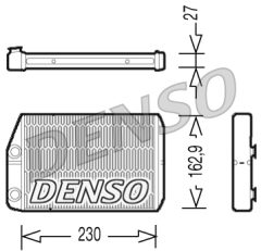 DENSO DRR09034 — Радиатор печки