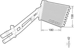 DENSO DRR09043 — Radiator încălzire habitaclu