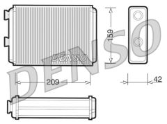 DENSO DRR09070 — Радиатор печки