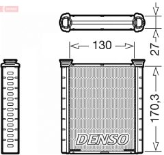 DENSO DRR46001 — Радиатор печки