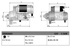 DENSO DSN3001 — Стартер
