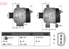 DENSO DAN2052 — Alternator