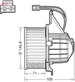 DENSO DEA17020 — Ventilator habitaclu