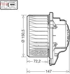 DENSO DEA41016 — Моторчик печки