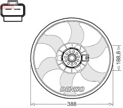 DENSO DER20003 — Вентилятор радиатора