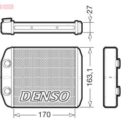 DENSO DRR23021 — Radiator încălzire habitaclu