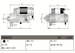 DENSO DSN3075 — Electromotor