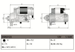 DENSO DSN3123 — Electromotor