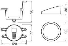 OSRAM FOG103/201-TY-M — Suport proiector ceață
