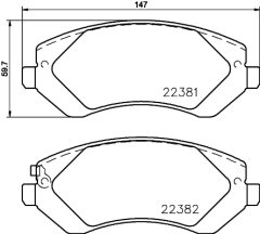 MINTEX MDB3860 — Plăcuțe de frână disc