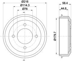 MINTEX MBD275 — Tambur de frână