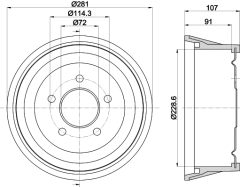 MINTEX MBD327 — Тормозной барабан