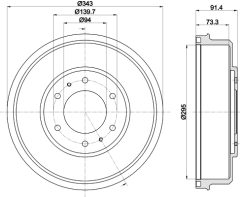 MINTEX MBD333 — Тормозной барабан