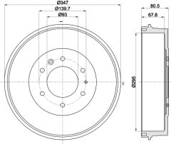 MINTEX MBD334 — Tambur de frână